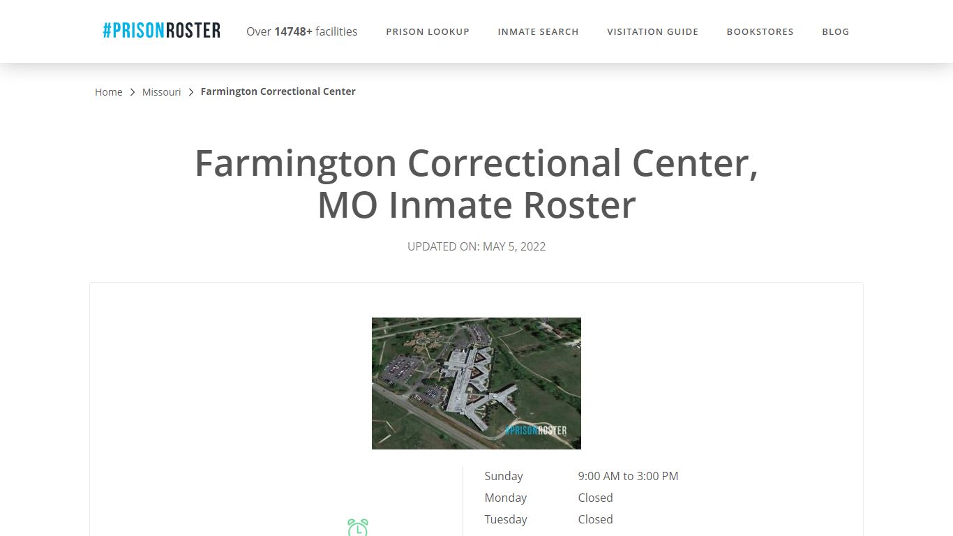 Farmington Correctional Center, MO Inmate Roster