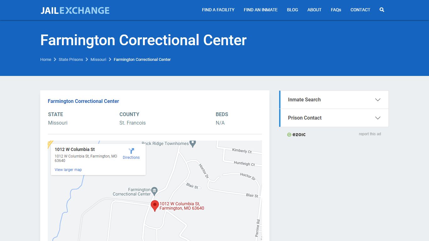 Farmington Correctional Center Prisoner Search ...